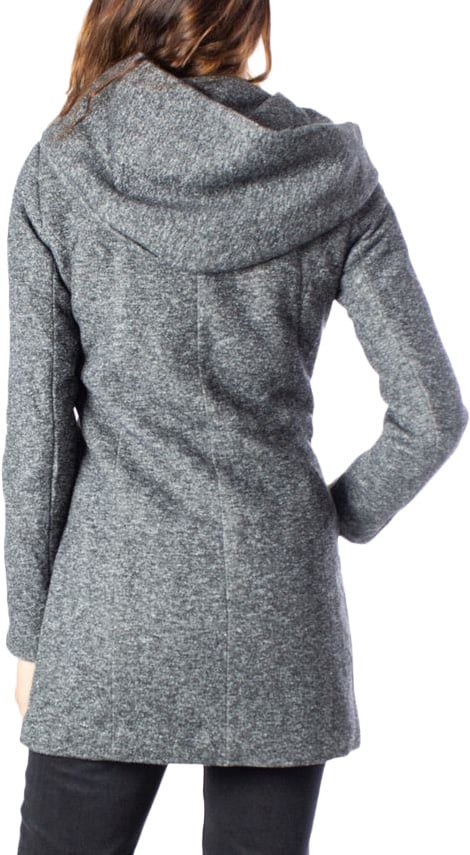 Only Gray Polyester Coat Grijs