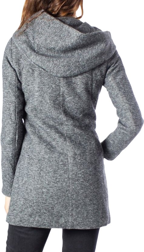Only Gray Polyester Coat Grijs