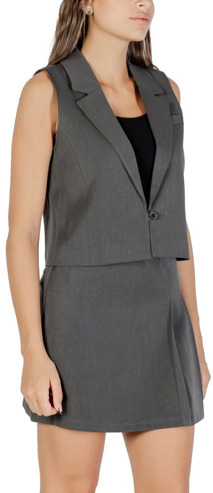 Only Gray Recycled Polyester Waistcoat Grijs