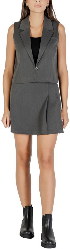 Only Gray Recycled Polyester Waistcoat Grijs