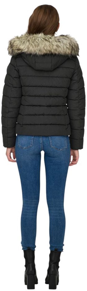 Only Gray Marabou Coat Grijs