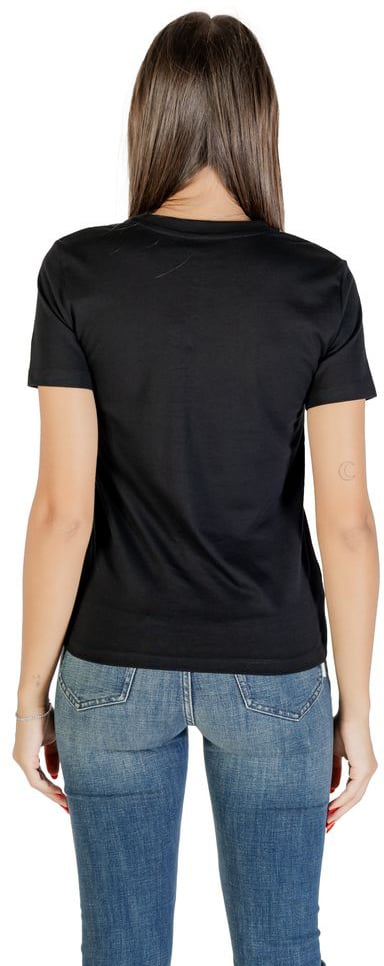 Only Black Cotton T-Shirt Zwart