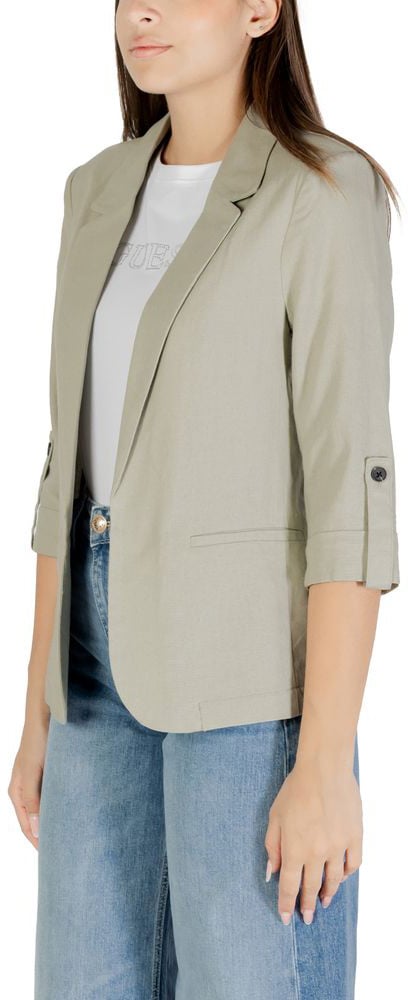 Only Green Linen Blazer Groen