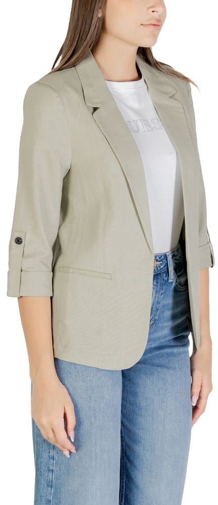Only Green Linen Blazer Groen