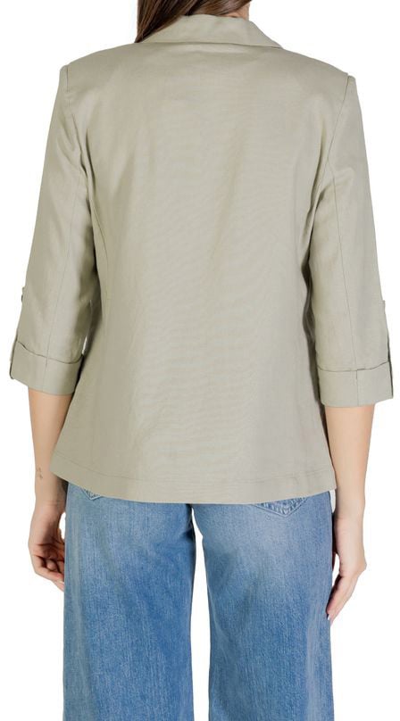 Only Green Linen Blazer Groen