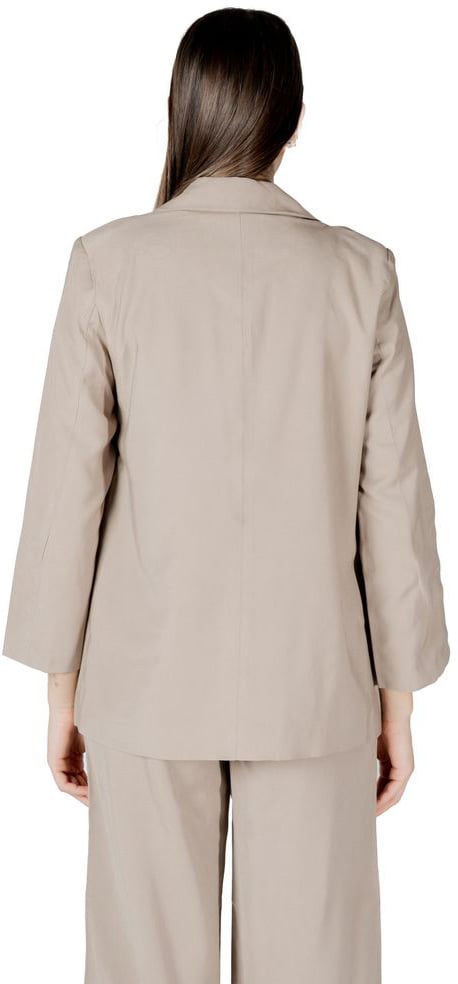 Only Beige Viscose Blazer Beige