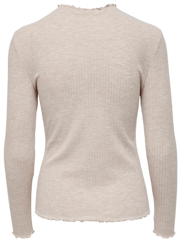 Only Beige Polyester Turtleneck Beige