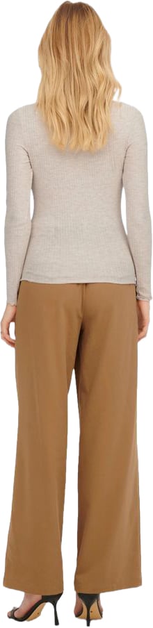 Only Beige Polyester Turtleneck Beige
