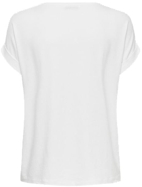 Only White Polyester T-Shirt Wit