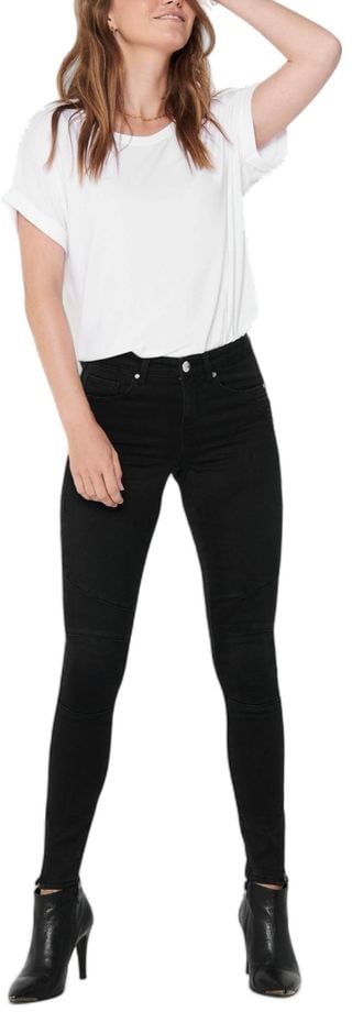 Only White Polyester T-Shirt Wit
