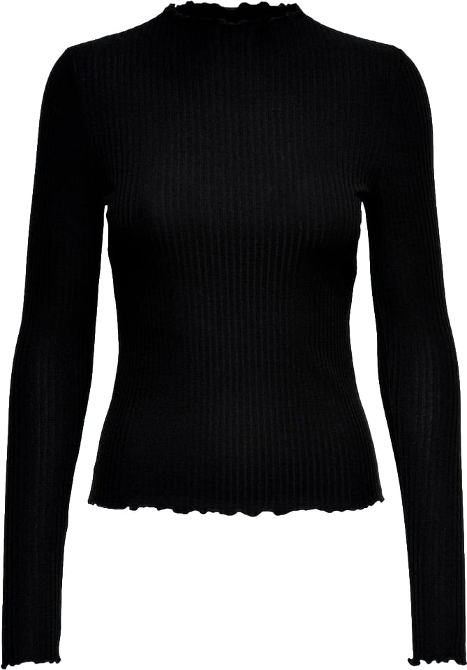 Only Black Polyester Turtleneck Zwart