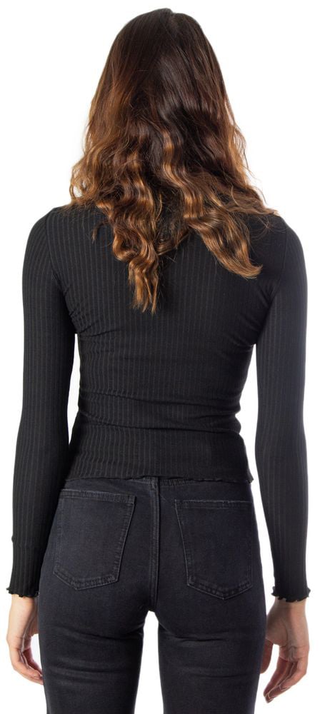 Only Black Polyester Turtleneck Zwart