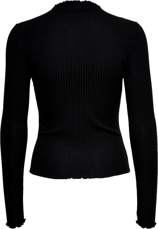 Only Black Polyester Turtleneck Zwart