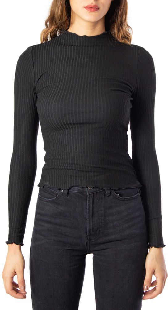 Only Black Polyester Turtleneck Zwart