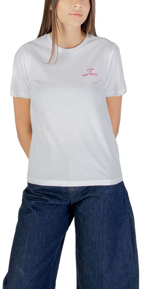 Only Pink Cotton T-Shirt Roze
