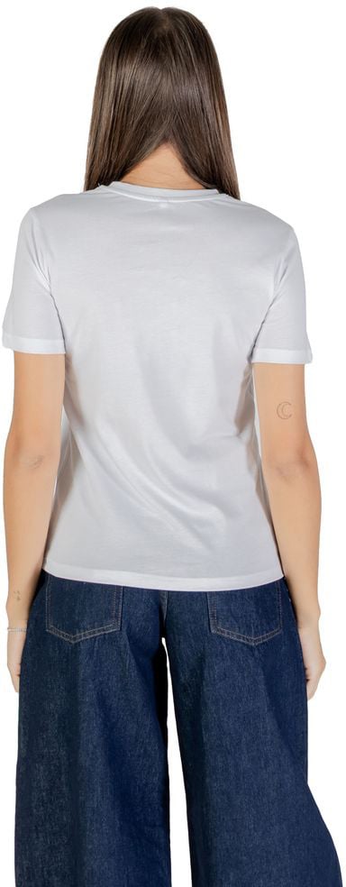 Only White Cotton T-Shirt Wit