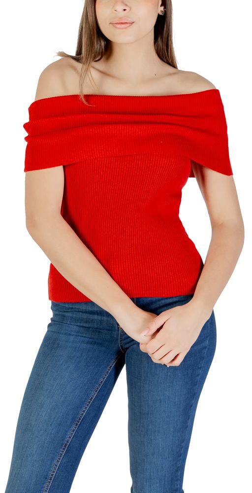 Only White Polyester T-Shirt Wit