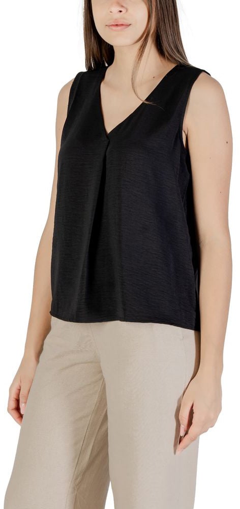 Only Black Recycled Polyester Tank Tops Zwart