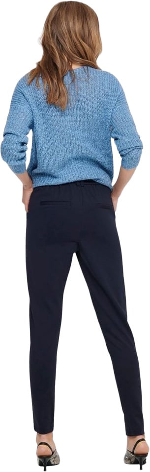 Only Blue Viscose Casual Pants Blauw