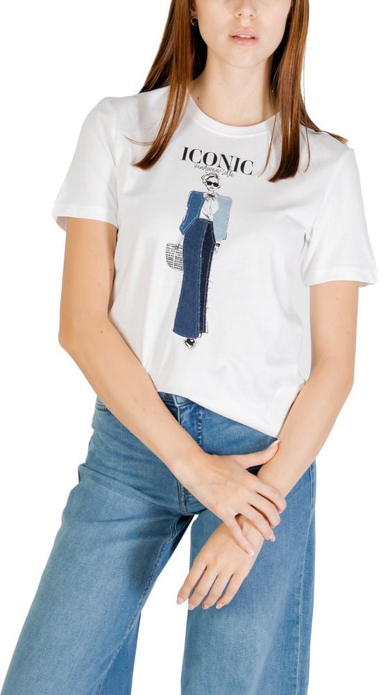 Only Blue Organic Cotton T-Shirt Blauw