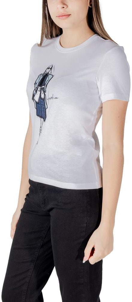 Only White Organic Cotton Long Sleeve T-Shirt Wit