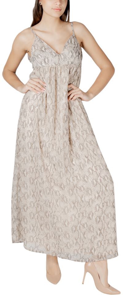 Only Beige Recycled Polyester Long Dress Beige
