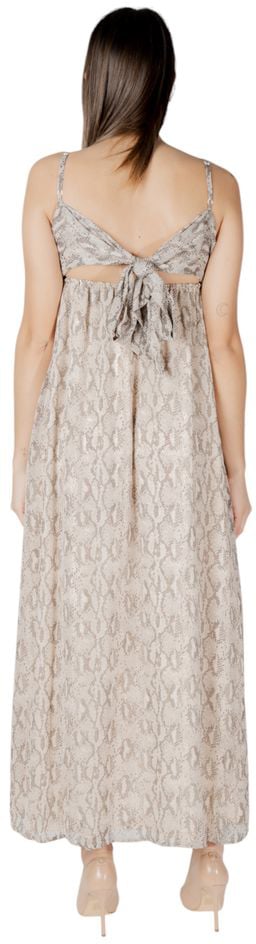 Only Beige Recycled Polyester Long Dress Beige
