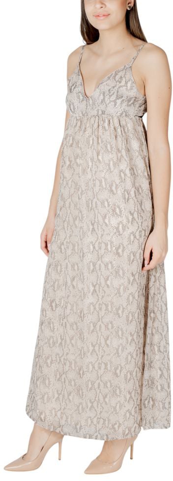 Only Beige Recycled Polyester Long Dress Beige
