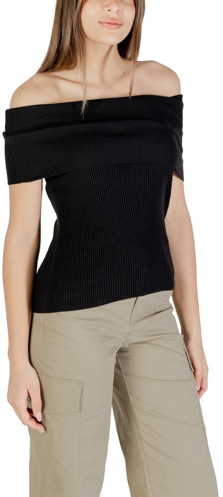 Only Black Polyester Bodysuit Zwart