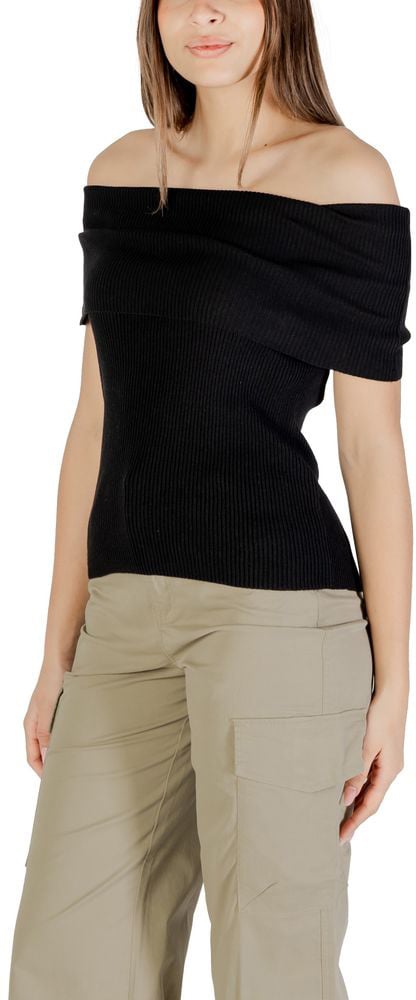 Only Black Polyester Bodysuit Zwart
