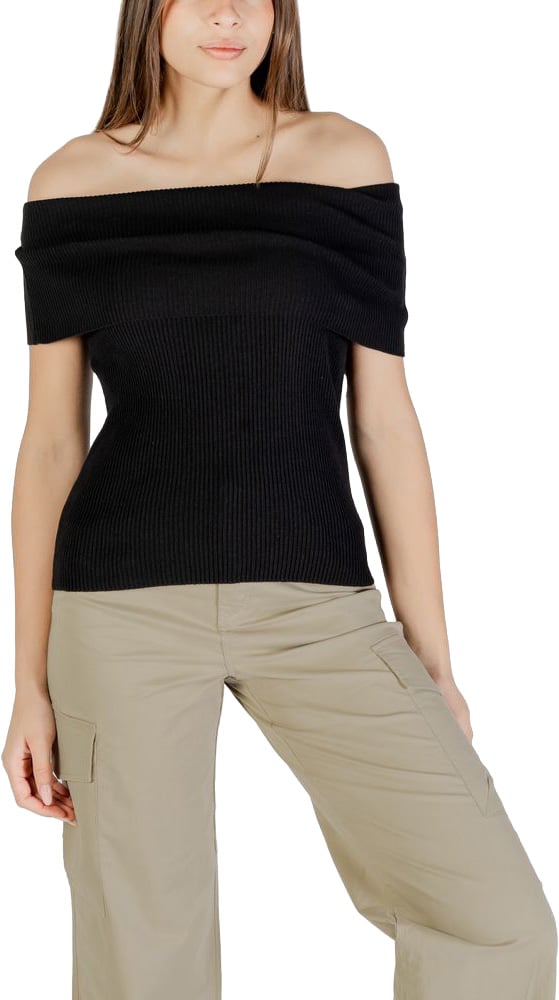 Only Black Polyester Bodysuit Zwart