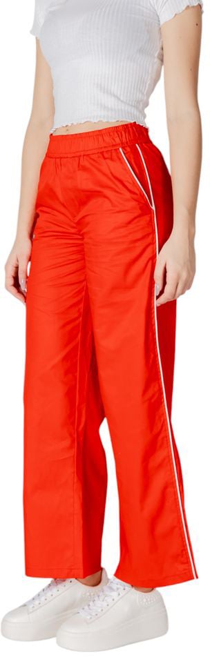 Only Multicolor Cotton Casual Pants Rood