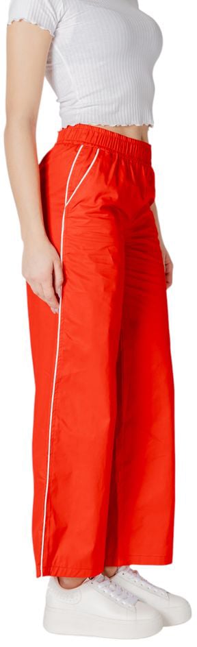 Only Multicolor Cotton Casual Pants Rood