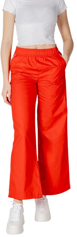 Only Multicolor Cotton Casual Pants Rood
