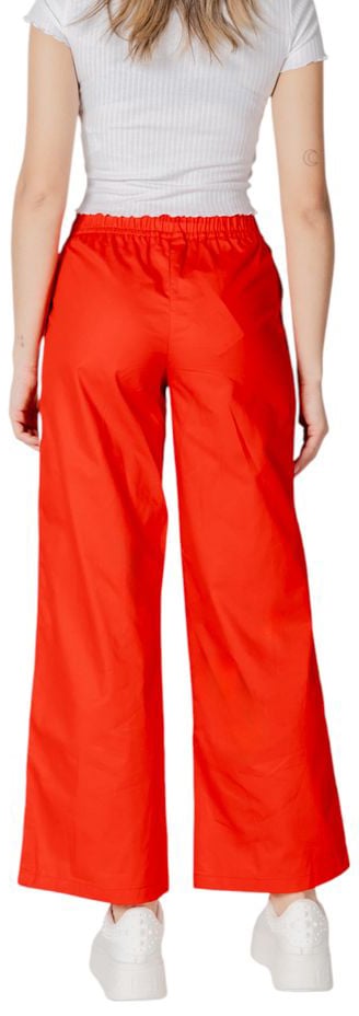 Only Multicolor Cotton Casual Pants Rood