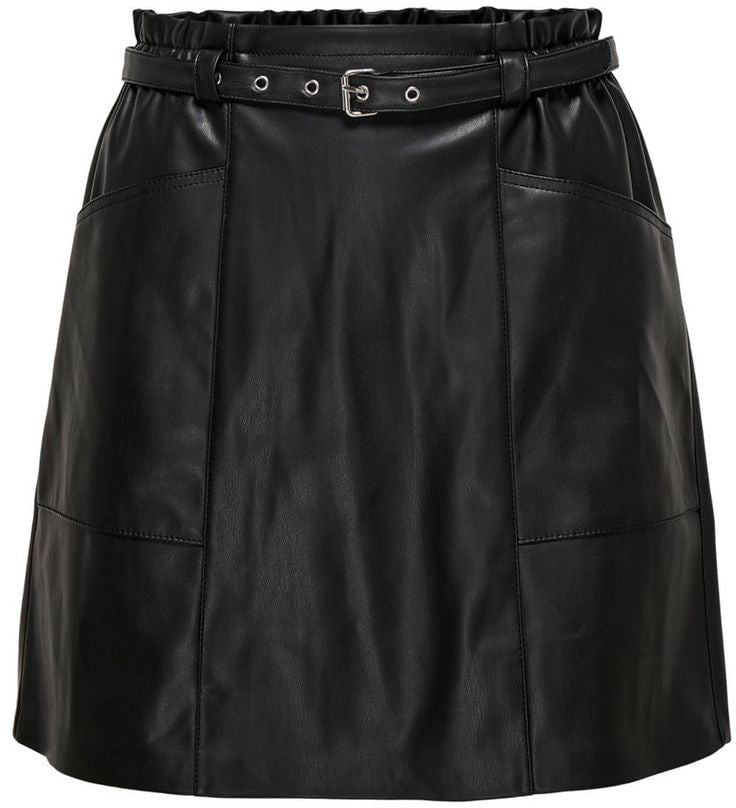 Only Black Polyester Mini Skirt Zwart