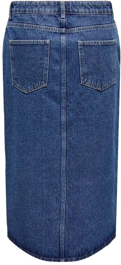 Only Blue Cotton Long Skirt Blauw