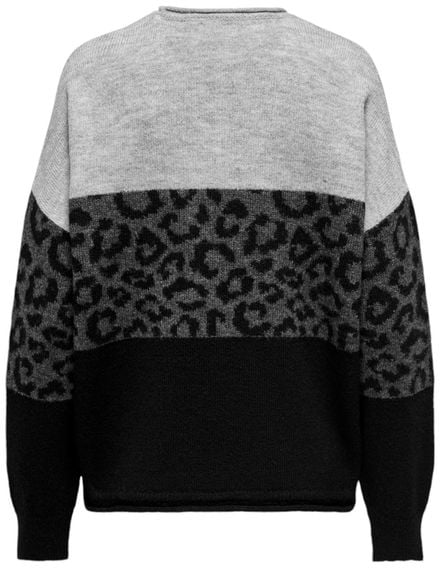 Only Only Gray Marabou Sweatshirt Grijs