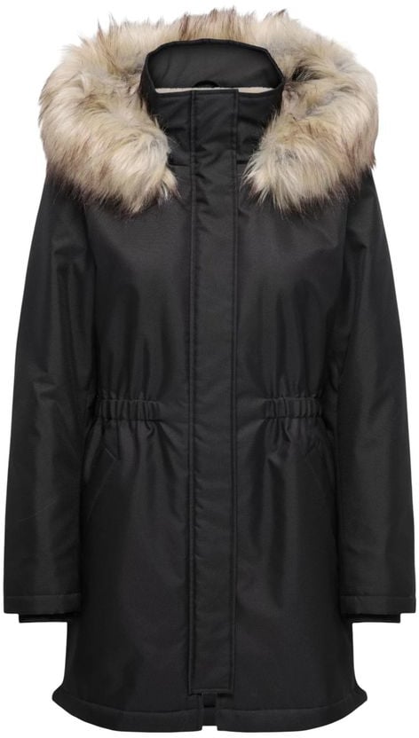 Only Black Recycled Polyester Parka Zwart
