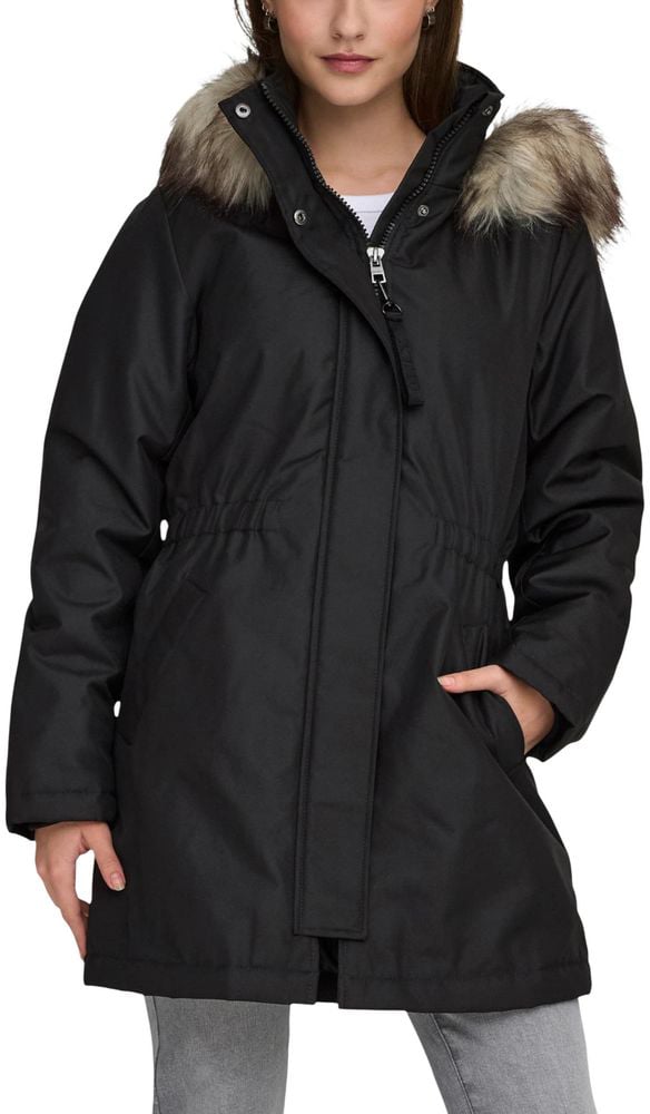 Only Black Recycled Polyester Parka Zwart