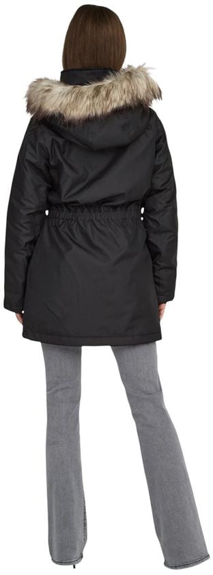 Only Black Recycled Polyester Parka Zwart