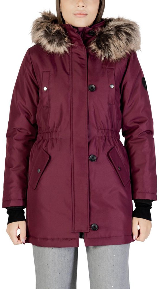 Only Bordeaux Polyester Parka Maroon