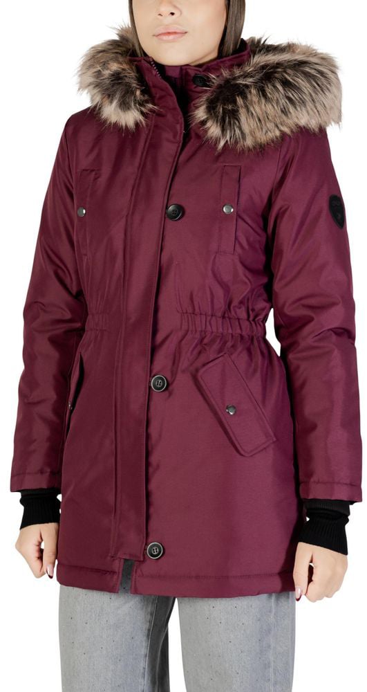 Only Bordeaux Polyester Parka Maroon