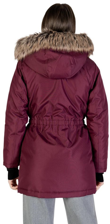 Only Bordeaux Polyester Parka Maroon