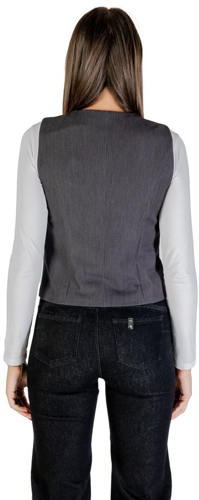 Only Only Gray Polyester Waistcoat Grijs