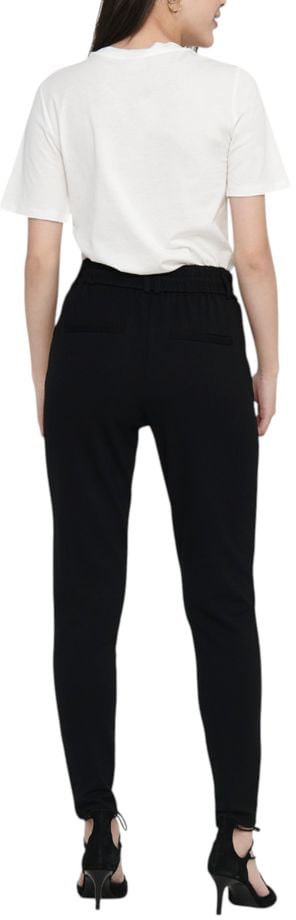 Only Black Viscose Casual Pants Zwart