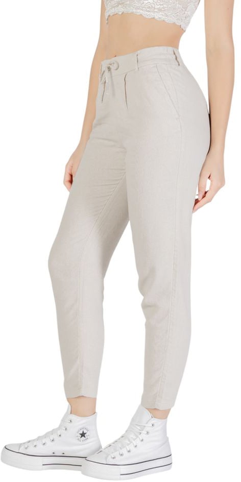 Only Beige Linen Casual Pants Divers