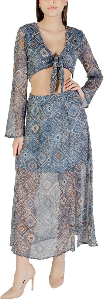 Only Blue Recycled Polyester Top Blauw