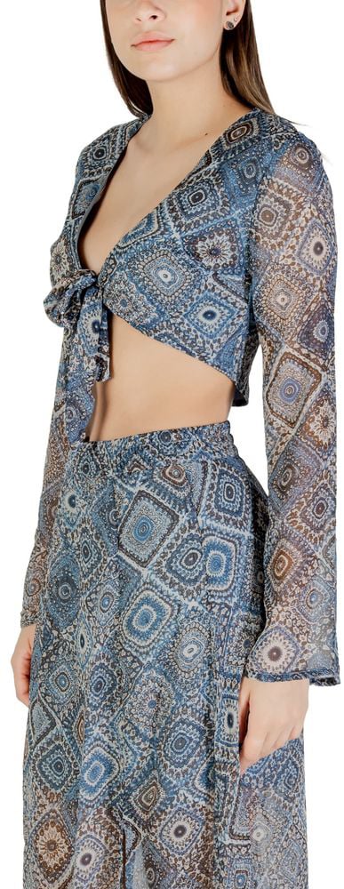Only Blue Recycled Polyester Top Blauw