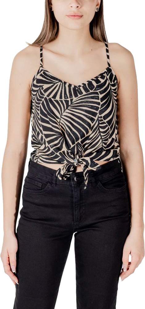 Only Black Viscose Tank Tops Zwart